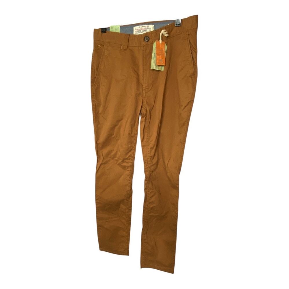 Fatface Men's Size 30x32 Heyshott Slim Chino Pants Rust Brown Slim Stretch NWT